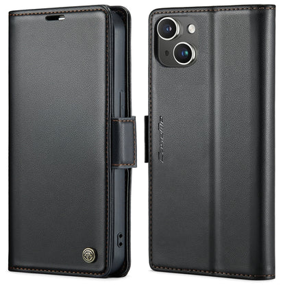 CaseMe 023 Butterfly Buckle Litchi Texture RFID Anti-theft Leather Phone Case, For iPhone 15 Pro Max, For iPhone 14, For iPhone 14 Plus, For iPhone 15 Pro, For iPhone 15 Plus, For iPhone 14 Pro, For iPhone 15, For iPhone 14 Pro Max