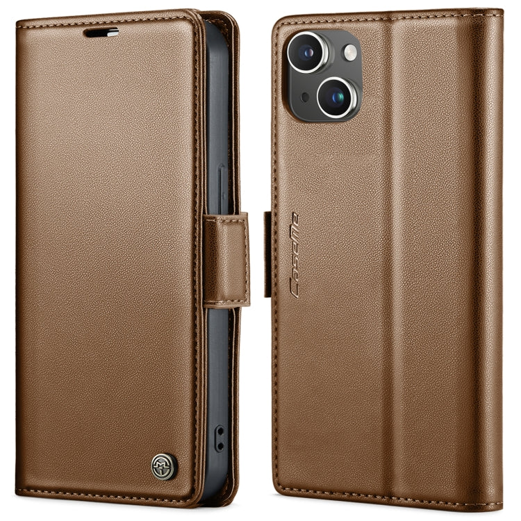 CaseMe 023 Butterfly Buckle Litchi Texture RFID Anti-theft Leather Phone Case, For iPhone 14, For iPhone 15 Pro Max, For iPhone 15 Pro, For iPhone 14 Plus, For iPhone 14 Pro, For iPhone 15 Plus, For iPhone 15, For iPhone 14 Pro Max
