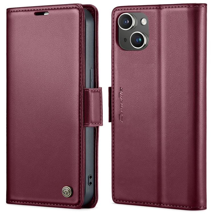CaseMe 023 Butterfly Buckle Litchi Texture RFID Anti-theft Leather Phone Case, For iPhone 14, For iPhone 15 Pro Max, For iPhone 15 Pro, For iPhone 14 Plus, For iPhone 14 Pro, For iPhone 15 Plus, For iPhone 15, For iPhone 14 Pro Max