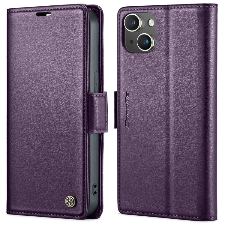 CaseMe 023 Butterfly Buckle Litchi Texture RFID Anti-theft Leather Phone Case, For iPhone 14, For iPhone 15 Pro Max, For iPhone 15 Pro, For iPhone 14 Plus, For iPhone 14 Pro, For iPhone 15 Plus, For iPhone 15, For iPhone 14 Pro Max