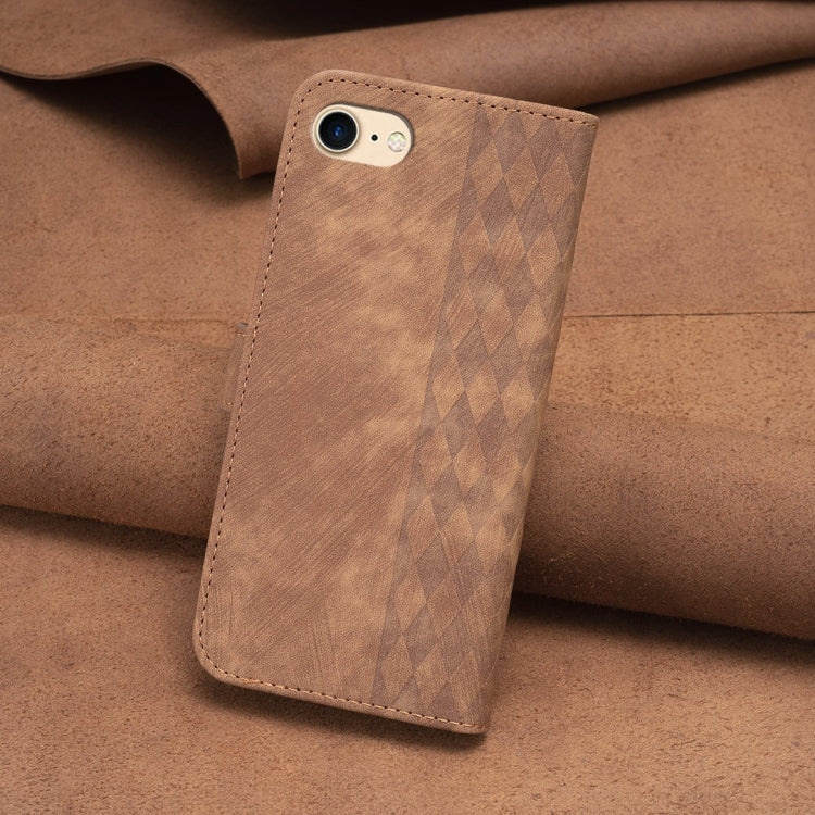 Plaid Embossed Leather Phone Case, For iPhone SE 2022 / 7 / 8, For iPhone 15, For iPhone 7 Plus / 8 Plus