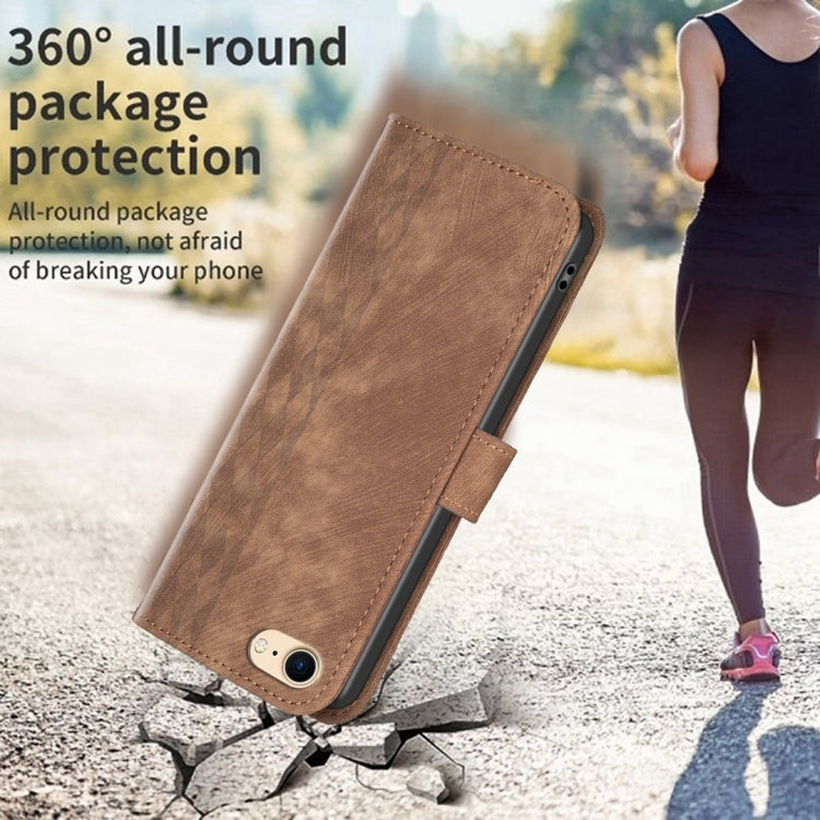 Plaid Embossed Leather Phone Case, For iPhone SE 2022 / 7 / 8, For iPhone 15, For iPhone 7 Plus / 8 Plus