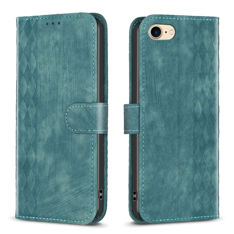 Plaid Embossed Leather Phone Case, For iPhone SE 2022 / 7 / 8, For iPhone 15, For iPhone 7 Plus / 8 Plus