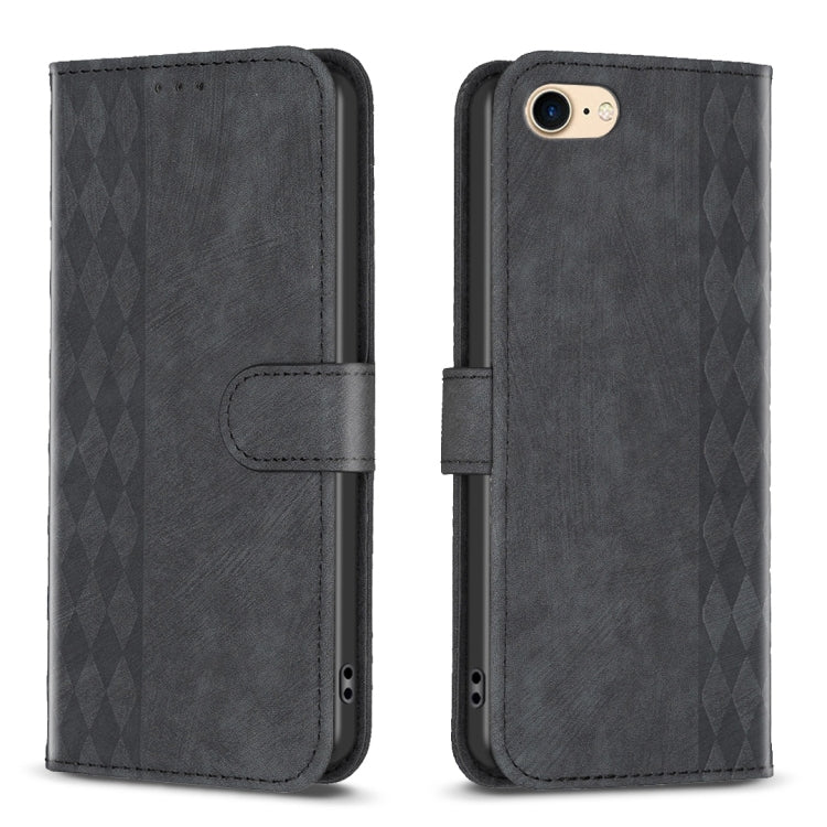 Plaid Embossed Leather Phone Case, For iPhone SE 2022 / 7 / 8, For iPhone 15, For iPhone 7 Plus / 8 Plus