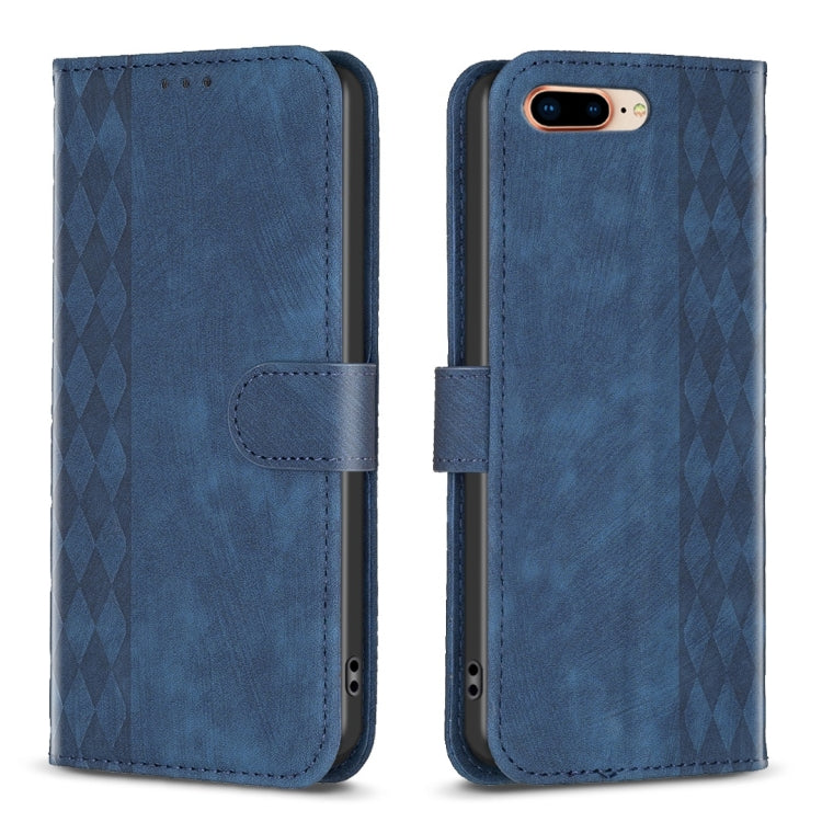 Plaid Embossed Leather Phone Case, For iPhone SE 2022 / 7 / 8, For iPhone 15, For iPhone 7 Plus / 8 Plus