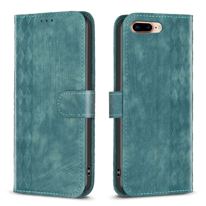 Plaid Embossed Leather Phone Case, For iPhone 15, For iPhone SE 2022 / 7 / 8, For iPhone 7 Plus / 8 Plus