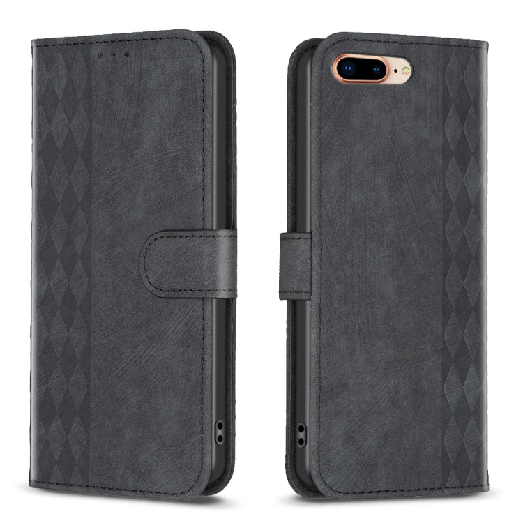 Plaid Embossed Leather Phone Case, For iPhone SE 2022 / 7 / 8, For iPhone 15, For iPhone 7 Plus / 8 Plus