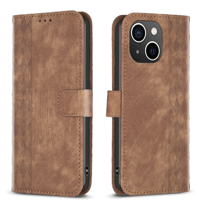 Plaid Embossed Leather Phone Case, For iPhone 15, For iPhone SE 2022 / 7 / 8, For iPhone 7 Plus / 8 Plus