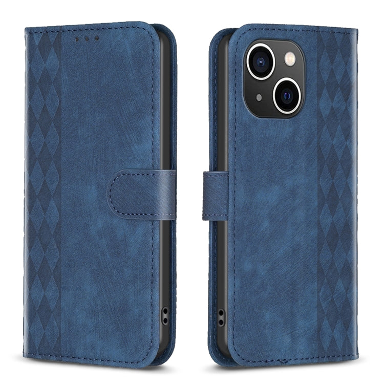 Plaid Embossed Leather Phone Case, For iPhone SE 2022 / 7 / 8, For iPhone 15, For iPhone 7 Plus / 8 Plus
