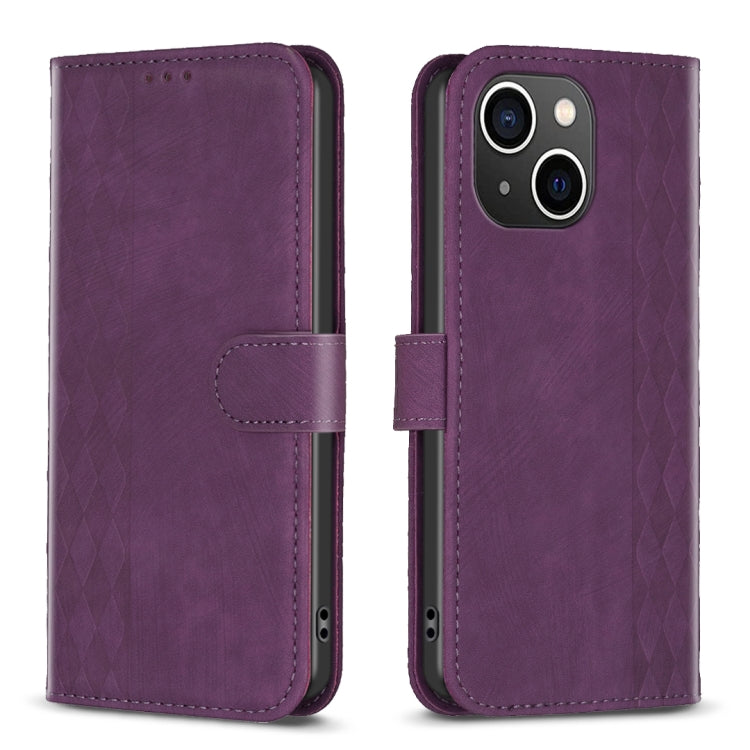 Plaid Embossed Leather Phone Case, For iPhone SE 2022 / 7 / 8, For iPhone 15, For iPhone 7 Plus / 8 Plus