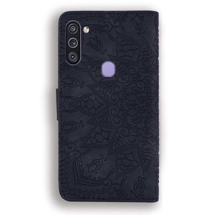 Embossed Sunflower Pattern Horizontal Flip PU Leather Case with Holder & Card Slots & Wallet & Lanyard, For Samsung Galaxy A01, For Samsung Galaxy A11, For Samsung Galaxy M11, For Samsung Galaxy A21, For Samsung Galaxy A31, For Samsung Galaxy A41      ...