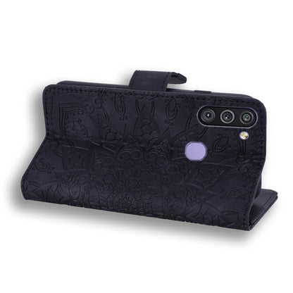 Embossed Sunflower Pattern Horizontal Flip PU Leather Case with Holder & Card Slots & Wallet & Lanyard, For Samsung Galaxy A01, For Samsung Galaxy A11, For Samsung Galaxy M11, For Samsung Galaxy A21, For Samsung Galaxy A31, For Samsung Galaxy A41      ...