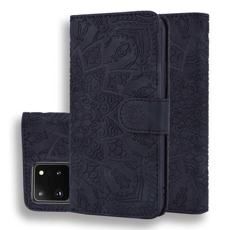 Embossed Sunflower Pattern Horizontal Flip PU Leather Case with Holder & Card Slots & Wallet & Lanyard, For Samsung Galaxy A01, For Samsung Galaxy A11, For Samsung Galaxy M11, For Samsung Galaxy A21, For Samsung Galaxy A31, For Samsung Galaxy A41      ...