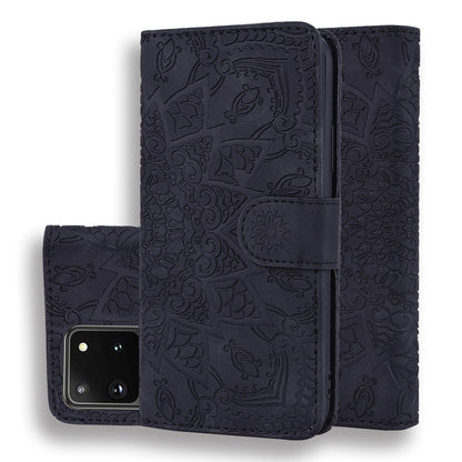 Embossed Sunflower Pattern Horizontal Flip PU Leather Case with Holder & Card Slots & Wallet & Lanyard, For Samsung Galaxy A01, For Samsung Galaxy A11, For Samsung Galaxy M11, For Samsung Galaxy A21, For Samsung Galaxy A31, For Samsung Galaxy A41      ...