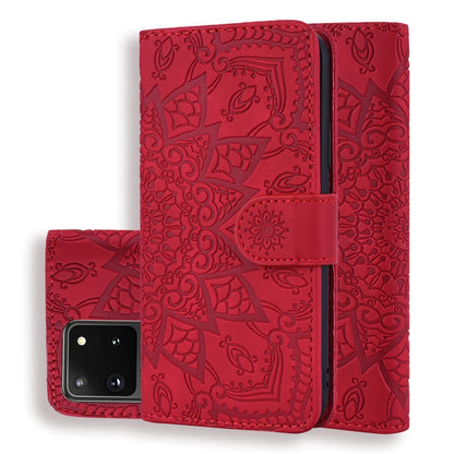 Embossed Sunflower Pattern Horizontal Flip PU Leather Case with Holder & Card Slots & Wallet & Lanyard, For Samsung Galaxy A01, For Samsung Galaxy A11, For Samsung Galaxy M11, For Samsung Galaxy A21, For Samsung Galaxy A31, For Samsung Galaxy A41      ...