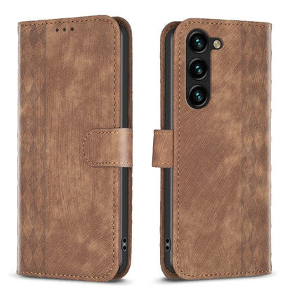 Plaid Embossed Leather Phone Case, For Samsung Galaxy A35, For Samsung Galaxy S24 Ultra 5G, For Samsung Galaxy A15, For Samsung Galaxy A25 5G, For Samsung Galaxy S23 5G, For Samsung Galaxy A55, For Samsung Galaxy S24+ 5G, For Samsung Galaxy S23 FE 5G  ...