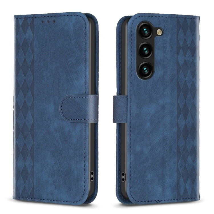 Plaid Embossed Leather Phone Case, For Samsung Galaxy A35, For Samsung Galaxy S24 Ultra 5G, For Samsung Galaxy A15, For Samsung Galaxy A25 5G, For Samsung Galaxy S23 5G, For Samsung Galaxy A55, For Samsung Galaxy S24+ 5G, For Samsung Galaxy S23 FE 5G  ...