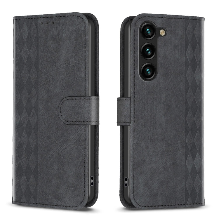 Plaid Embossed Leather Phone Case, For Samsung Galaxy A35, For Samsung Galaxy S24 Ultra 5G, For Samsung Galaxy A15, For Samsung Galaxy A25 5G, For Samsung Galaxy S23 5G, For Samsung Galaxy A55, For Samsung Galaxy S24+ 5G, For Samsung Galaxy S23 FE 5G  ...