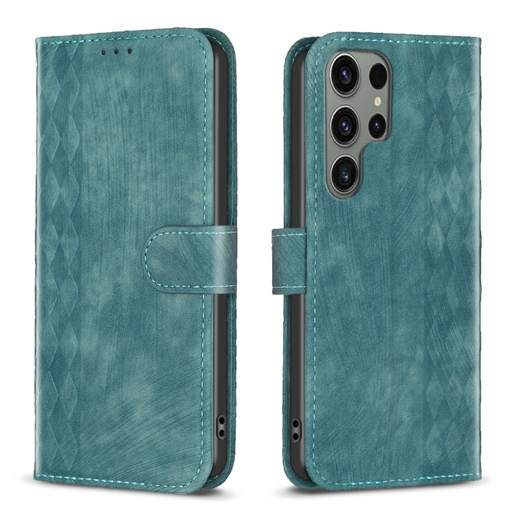 Plaid Embossed Leather Phone Case, For Samsung Galaxy A35, For Samsung Galaxy S24 Ultra 5G, For Samsung Galaxy A15, For Samsung Galaxy A25 5G, For Samsung Galaxy S23 5G, For Samsung Galaxy A55, For Samsung Galaxy S24+ 5G, For Samsung Galaxy S23 FE 5G  ...