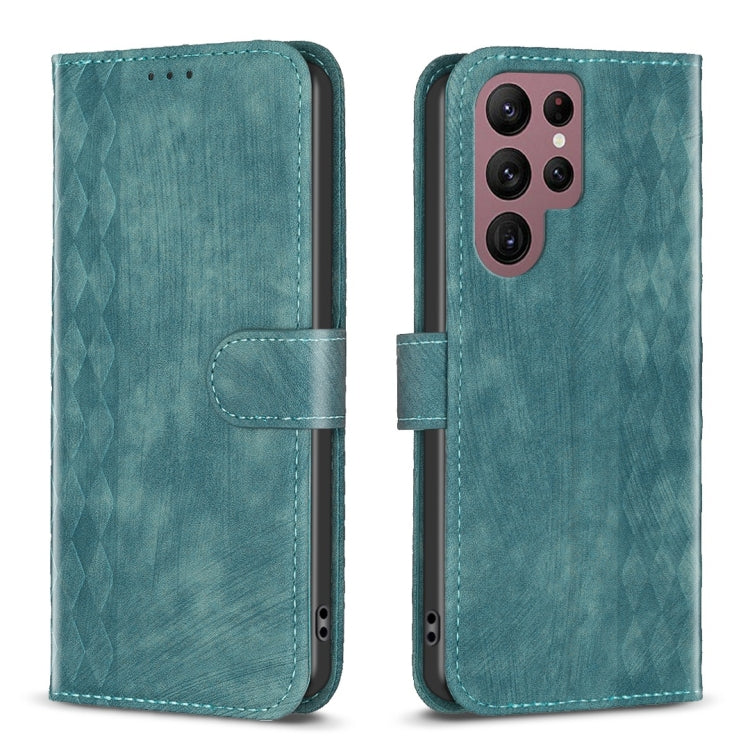 Plaid Embossed Leather Phone Case, For Samsung Galaxy S24 5G, For Samsung Galaxy S22 5G, For Samsung Galaxy S22+ 5G, For Samsung Galaxy S22 Ultra 5G, For Samsung Galaxy S21 5G, For Samsung Galaxy S21+ 5G, For Samsung Galaxy S21 Ultra 5G                ...