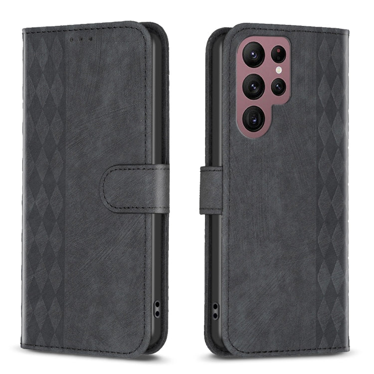 Plaid Embossed Leather Phone Case, For Samsung Galaxy S24 5G, For Samsung Galaxy S22 5G, For Samsung Galaxy S22+ 5G, For Samsung Galaxy S22 Ultra 5G, For Samsung Galaxy S21 5G, For Samsung Galaxy S21+ 5G, For Samsung Galaxy S21 Ultra 5G                ...