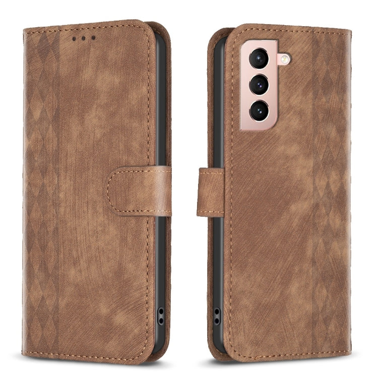 Plaid Embossed Leather Phone Case, For Samsung Galaxy S24 5G, For Samsung Galaxy S22 5G, For Samsung Galaxy S22+ 5G, For Samsung Galaxy S22 Ultra 5G, For Samsung Galaxy S21 5G, For Samsung Galaxy S21+ 5G, For Samsung Galaxy S21 Ultra 5G                ...