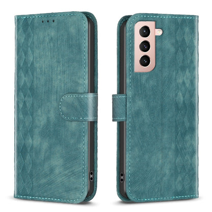 Plaid Embossed Leather Phone Case, For Samsung Galaxy S24 5G, For Samsung Galaxy S22 5G, For Samsung Galaxy S22+ 5G, For Samsung Galaxy S22 Ultra 5G, For Samsung Galaxy S21 5G, For Samsung Galaxy S21+ 5G, For Samsung Galaxy S21 Ultra 5G                ...