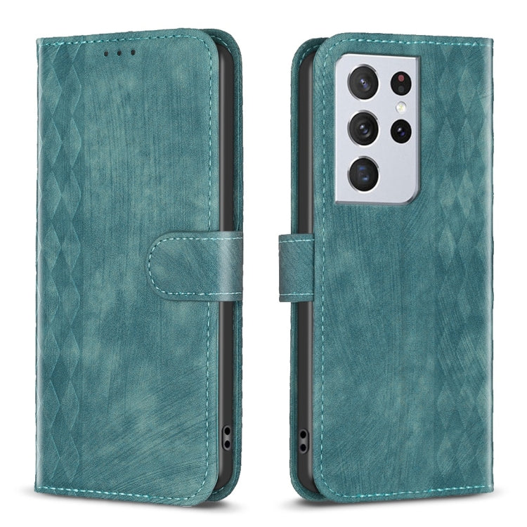 Plaid Embossed Leather Phone Case, For Samsung Galaxy S24 5G, For Samsung Galaxy S22 5G, For Samsung Galaxy S22+ 5G, For Samsung Galaxy S22 Ultra 5G, For Samsung Galaxy S21 5G, For Samsung Galaxy S21+ 5G, For Samsung Galaxy S21 Ultra 5G                ...