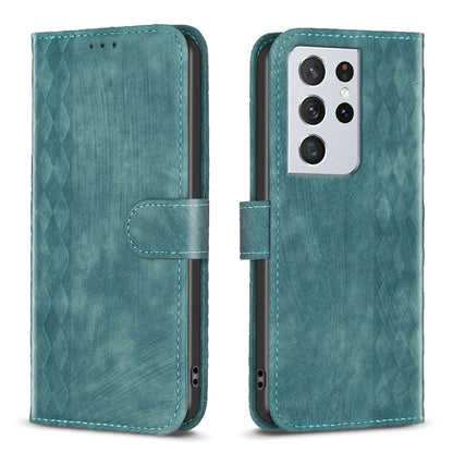 Plaid Embossed Leather Phone Case, For Samsung Galaxy S24 5G, For Samsung Galaxy S22 5G, For Samsung Galaxy S22+ 5G, For Samsung Galaxy S22 Ultra 5G, For Samsung Galaxy S21 5G, For Samsung Galaxy S21+ 5G, For Samsung Galaxy S21 Ultra 5G                ...