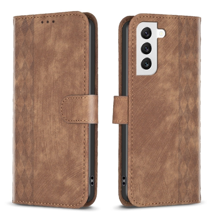 Plaid Embossed Leather Phone Case, For Samsung Galaxy S24 5G, For Samsung Galaxy S22 5G, For Samsung Galaxy S22+ 5G, For Samsung Galaxy S22 Ultra 5G, For Samsung Galaxy S21 5G, For Samsung Galaxy S21+ 5G, For Samsung Galaxy S21 Ultra 5G                ...