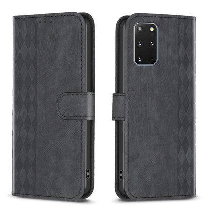 Plaid Embossed Leather Phone Case, For Samsung Galaxy S20+, For Samsung Galaxy S20 FE, For Samsung Galaxy S20 Ultra, For Samsung Galaxy A03s / A02s, For Samsung Galaxy A12, For Samsung Galaxy A13 4G/5G, For Samsung Galaxy A14 4G/5G                     ...