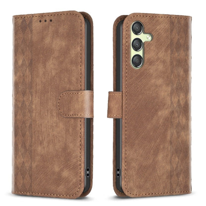 Plaid Embossed Leather Phone Case, For Samsung Galaxy A24 4G, For Samsung Galaxy A31, For Samsung Galaxy A32 4G, For Samsung Galaxy A32 5G, For Samsung Galaxy A33, For Samsung Galaxy A34, For Samsung Galaxy A41, For Samsung Galaxy A42 5G               ...