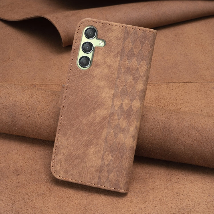 Plaid Embossed Leather Phone Case, For Samsung Galaxy A24 4G, For Samsung Galaxy A31, For Samsung Galaxy A32 4G, For Samsung Galaxy A32 5G, For Samsung Galaxy A33, For Samsung Galaxy A34, For Samsung Galaxy A41, For Samsung Galaxy A42 5G               ...