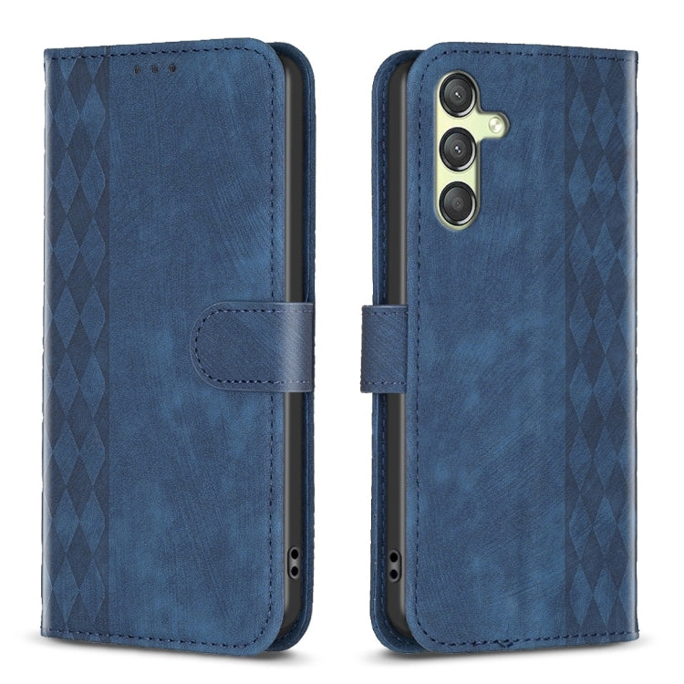 Plaid Embossed Leather Phone Case, For Samsung Galaxy A24 4G, For Samsung Galaxy A31, For Samsung Galaxy A32 4G, For Samsung Galaxy A32 5G, For Samsung Galaxy A33, For Samsung Galaxy A34, For Samsung Galaxy A41, For Samsung Galaxy A42 5G               ...