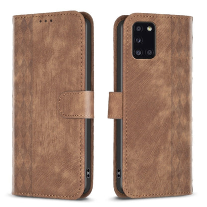 Plaid Embossed Leather Phone Case, For Samsung Galaxy A24 4G, For Samsung Galaxy A31, For Samsung Galaxy A32 4G, For Samsung Galaxy A32 5G, For Samsung Galaxy A33, For Samsung Galaxy A34, For Samsung Galaxy A41, For Samsung Galaxy A42 5G               ...