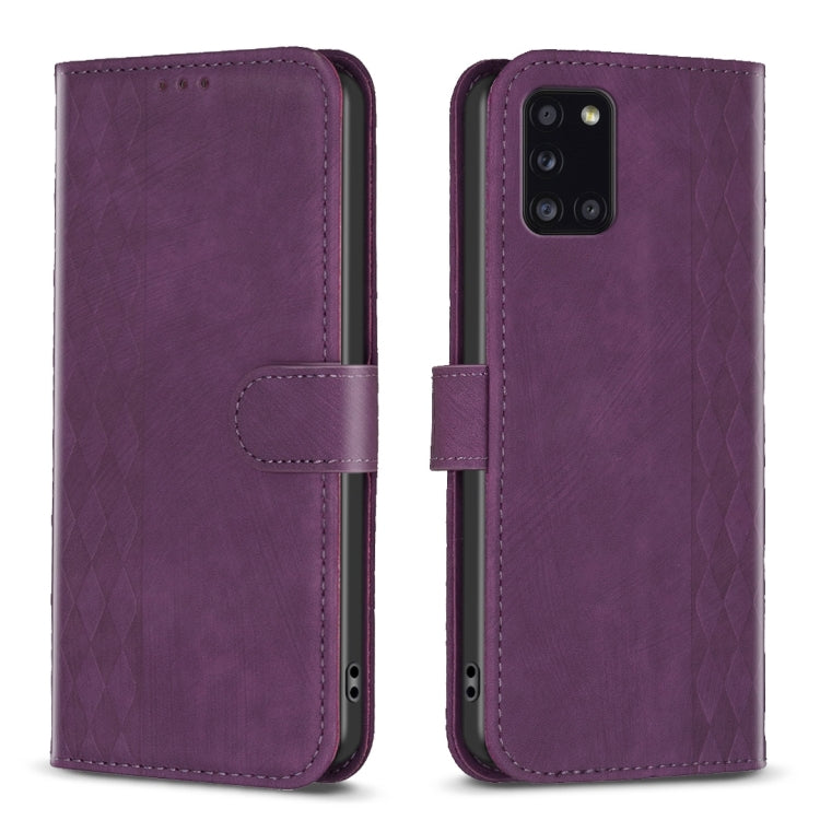 Plaid Embossed Leather Phone Case, For Samsung Galaxy A24 4G, For Samsung Galaxy A31, For Samsung Galaxy A32 4G, For Samsung Galaxy A32 5G, For Samsung Galaxy A33, For Samsung Galaxy A34, For Samsung Galaxy A41, For Samsung Galaxy A42 5G               ...