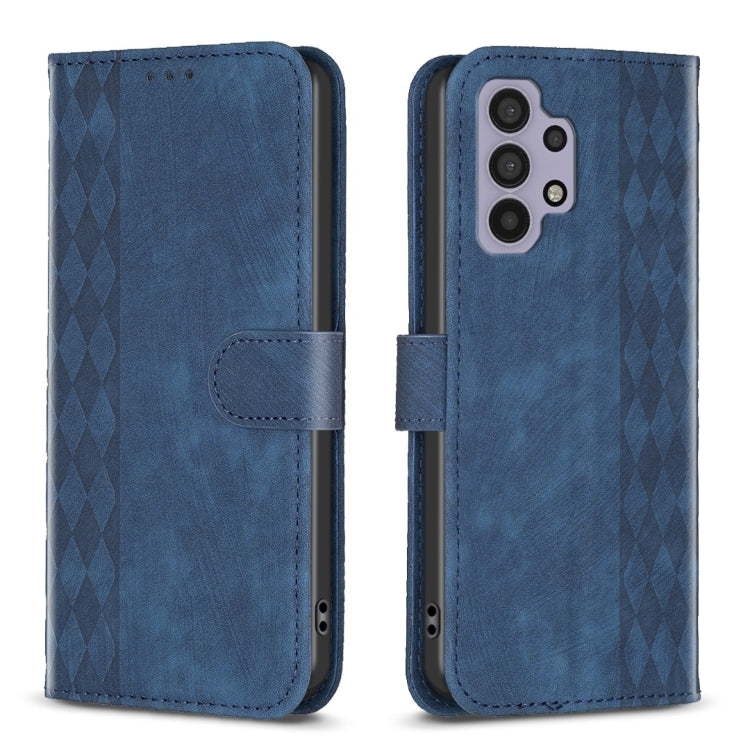Plaid Embossed Leather Phone Case, For Samsung Galaxy A24 4G, For Samsung Galaxy A31, For Samsung Galaxy A32 4G, For Samsung Galaxy A32 5G, For Samsung Galaxy A33, For Samsung Galaxy A34, For Samsung Galaxy A41, For Samsung Galaxy A42 5G               ...