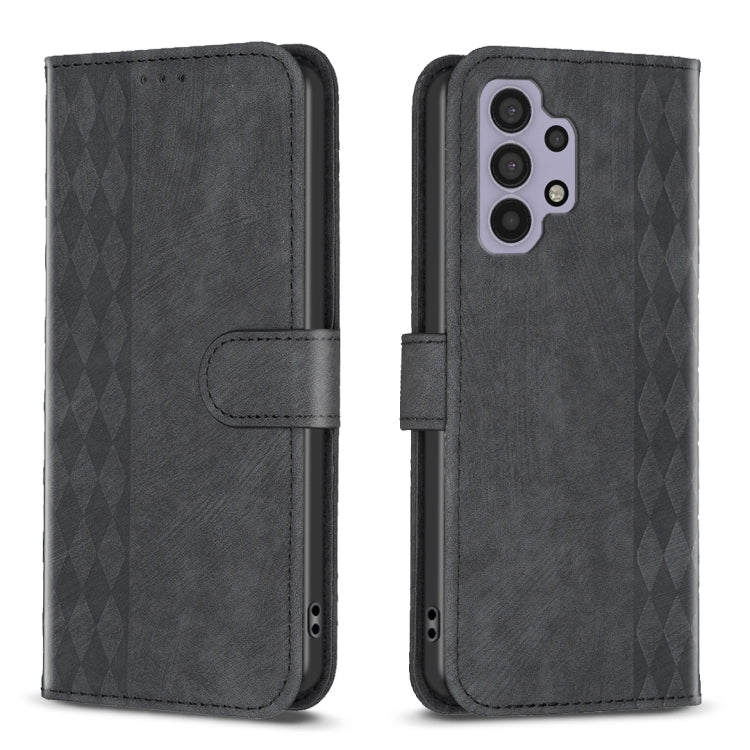Plaid Embossed Leather Phone Case, For Samsung Galaxy A24 4G, For Samsung Galaxy A31, For Samsung Galaxy A32 4G, For Samsung Galaxy A32 5G, For Samsung Galaxy A33, For Samsung Galaxy A34, For Samsung Galaxy A41, For Samsung Galaxy A42 5G               ...