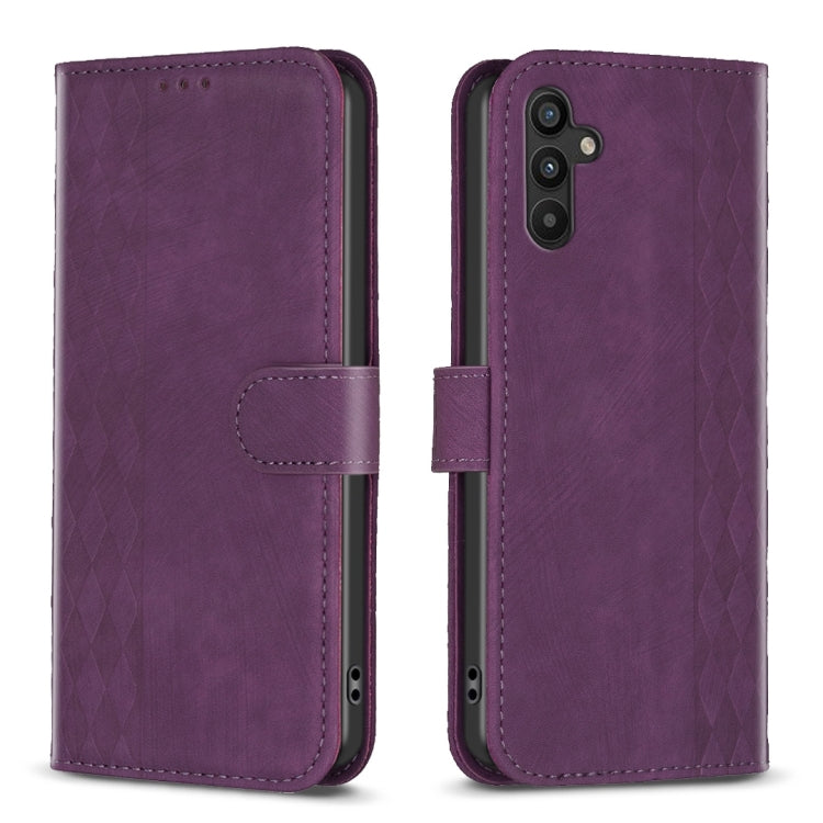 Plaid Embossed Leather Phone Case, For Samsung Galaxy A24 4G, For Samsung Galaxy A31, For Samsung Galaxy A32 4G, For Samsung Galaxy A32 5G, For Samsung Galaxy A33, For Samsung Galaxy A34, For Samsung Galaxy A41, For Samsung Galaxy A42 5G               ...