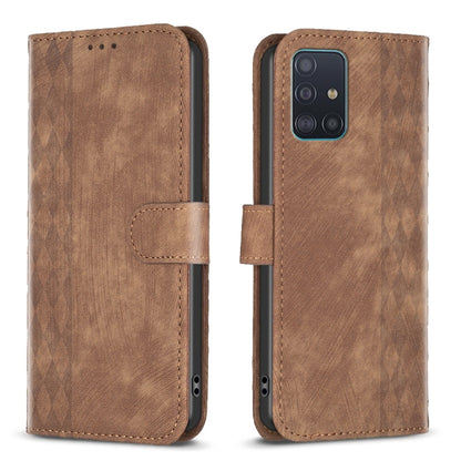 Plaid Embossed Leather Phone Case, For Samsung Galaxy A24 4G, For Samsung Galaxy A31, For Samsung Galaxy A32 4G, For Samsung Galaxy A32 5G, For Samsung Galaxy A33, For Samsung Galaxy A34, For Samsung Galaxy A41, For Samsung Galaxy A42 5G               ...