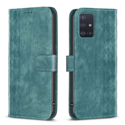 Plaid Embossed Leather Phone Case, For Samsung Galaxy A24 4G, For Samsung Galaxy A31, For Samsung Galaxy A32 4G, For Samsung Galaxy A32 5G, For Samsung Galaxy A33, For Samsung Galaxy A34, For Samsung Galaxy A41, For Samsung Galaxy A42 5G               ...