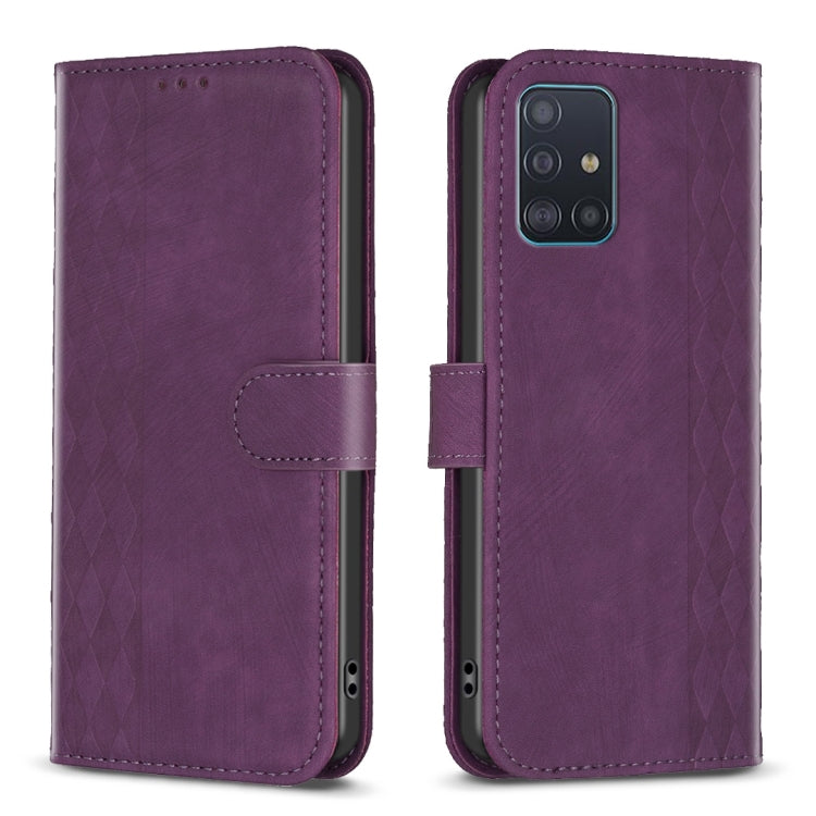 Plaid Embossed Leather Phone Case, For Samsung Galaxy A24 4G, For Samsung Galaxy A31, For Samsung Galaxy A32 4G, For Samsung Galaxy A32 5G, For Samsung Galaxy A33, For Samsung Galaxy A34, For Samsung Galaxy A41, For Samsung Galaxy A42 5G               ...