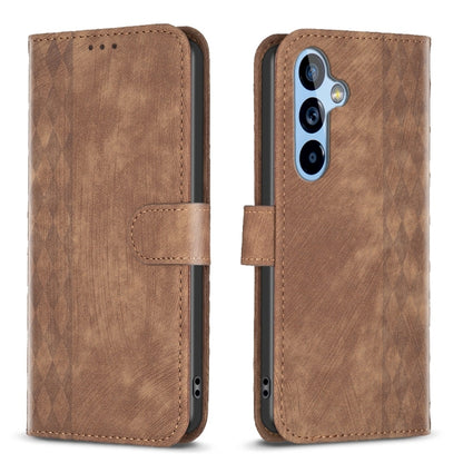 Plaid Embossed Leather Phone Case, For Samsung Galaxy A52 4G/5G, For Samsung Galaxy A53, For Samsung Galaxy A54, For Samsung Galaxy A71 4G, For Samsung Galaxy A72 4G/5G, For Samsung Galaxy A73