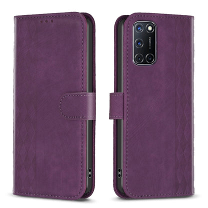Plaid Embossed Leather Phone Case, For Samsung Galaxy A52 4G/5G, For Samsung Galaxy A53, For Samsung Galaxy A54, For Samsung Galaxy A71 4G, For Samsung Galaxy A72 4G/5G, For Samsung Galaxy A73