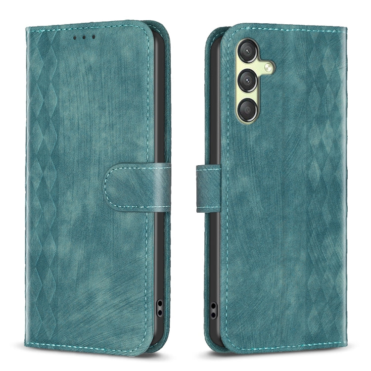 Plaid Embossed Leather Phone Case, For Samsung Galaxy A35, For Samsung Galaxy S24 Ultra 5G, For Samsung Galaxy A15, For Samsung Galaxy A25 5G, For Samsung Galaxy S23 5G, For Samsung Galaxy A55, For Samsung Galaxy S24+ 5G, For Samsung Galaxy S23 FE 5G  ...