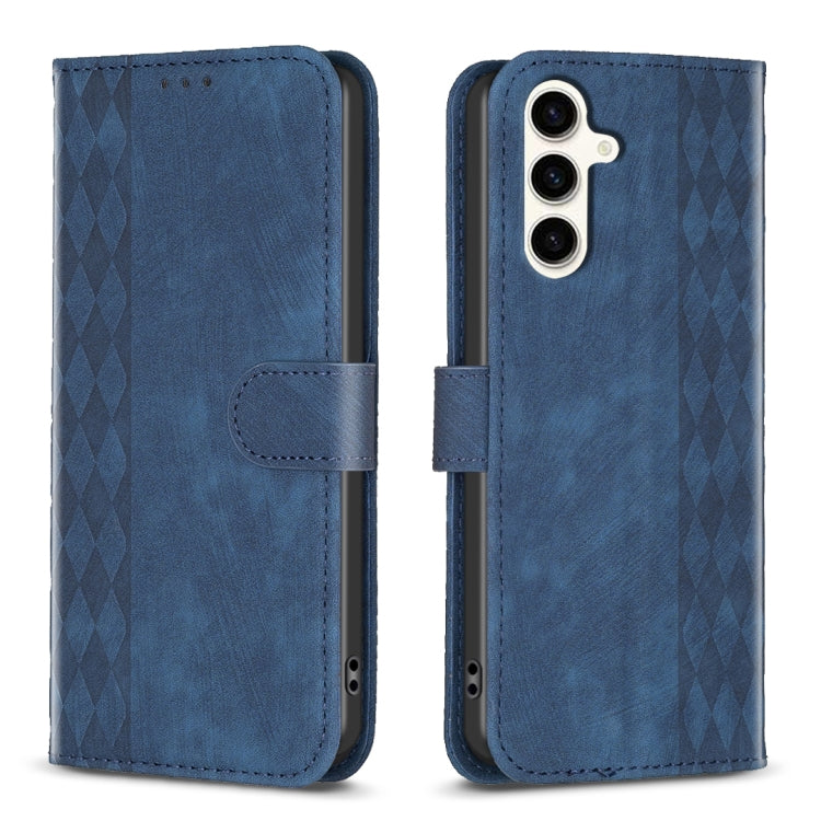 Plaid Embossed Leather Phone Case, For Samsung Galaxy A35, For Samsung Galaxy S24 Ultra 5G, For Samsung Galaxy A15, For Samsung Galaxy A25 5G, For Samsung Galaxy S23 5G, For Samsung Galaxy A55, For Samsung Galaxy S24+ 5G, For Samsung Galaxy S23 FE 5G  ...