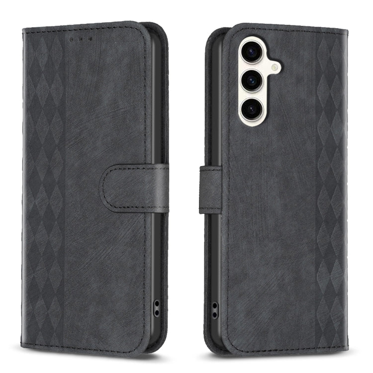 Plaid Embossed Leather Phone Case, For Samsung Galaxy A35, For Samsung Galaxy S24 Ultra 5G, For Samsung Galaxy A15, For Samsung Galaxy A25 5G, For Samsung Galaxy S23 5G, For Samsung Galaxy A55, For Samsung Galaxy S24+ 5G, For Samsung Galaxy S23 FE 5G  ...