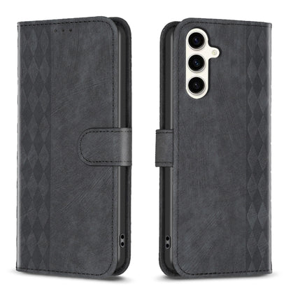 Plaid Embossed Leather Phone Case, For Samsung Galaxy A35, For Samsung Galaxy S24 Ultra 5G, For Samsung Galaxy A15, For Samsung Galaxy A25 5G, For Samsung Galaxy S23 5G, For Samsung Galaxy A55, For Samsung Galaxy S24+ 5G, For Samsung Galaxy S23 FE 5G  ...