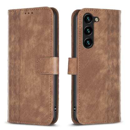 Plaid Embossed Leather Phone Case, For Samsung Galaxy A35, For Samsung Galaxy S24 Ultra 5G, For Samsung Galaxy A15, For Samsung Galaxy A25 5G, For Samsung Galaxy S23 5G, For Samsung Galaxy A55, For Samsung Galaxy S24+ 5G, For Samsung Galaxy S23 FE 5G  ...