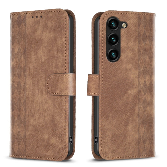 Plaid Embossed Leather Phone Case, For Samsung Galaxy S24 5G, For Samsung Galaxy S22 5G, For Samsung Galaxy S22+ 5G, For Samsung Galaxy S22 Ultra 5G, For Samsung Galaxy S21 5G, For Samsung Galaxy S21+ 5G, For Samsung Galaxy S21 Ultra 5G                ...